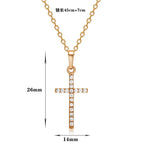 Zircon Cross Necklace
