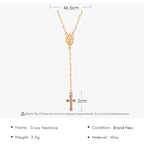 Rosary Cross Necklace