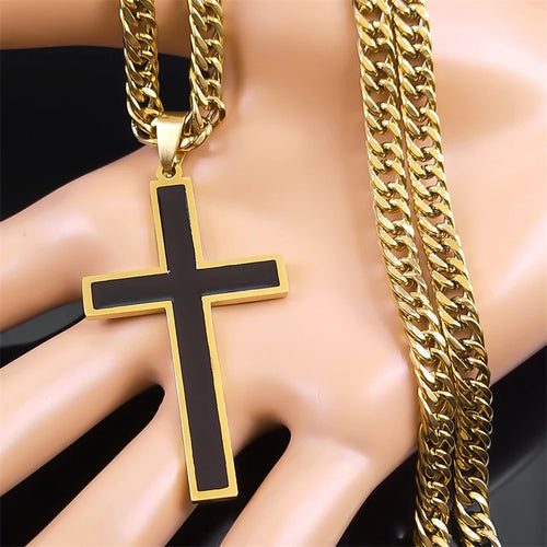 Black Cross Necklace