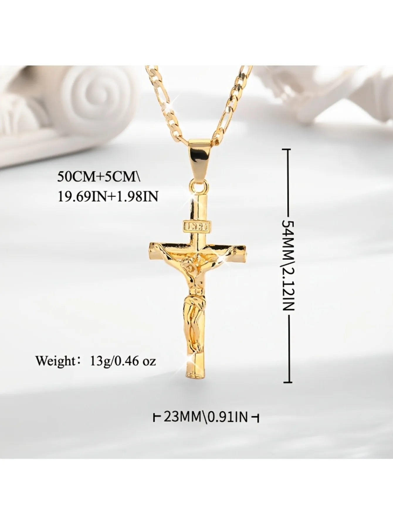 Gold Jesus Pendant