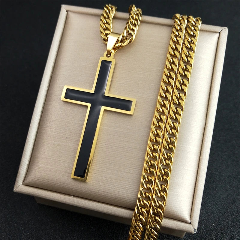 Black Cross Necklace