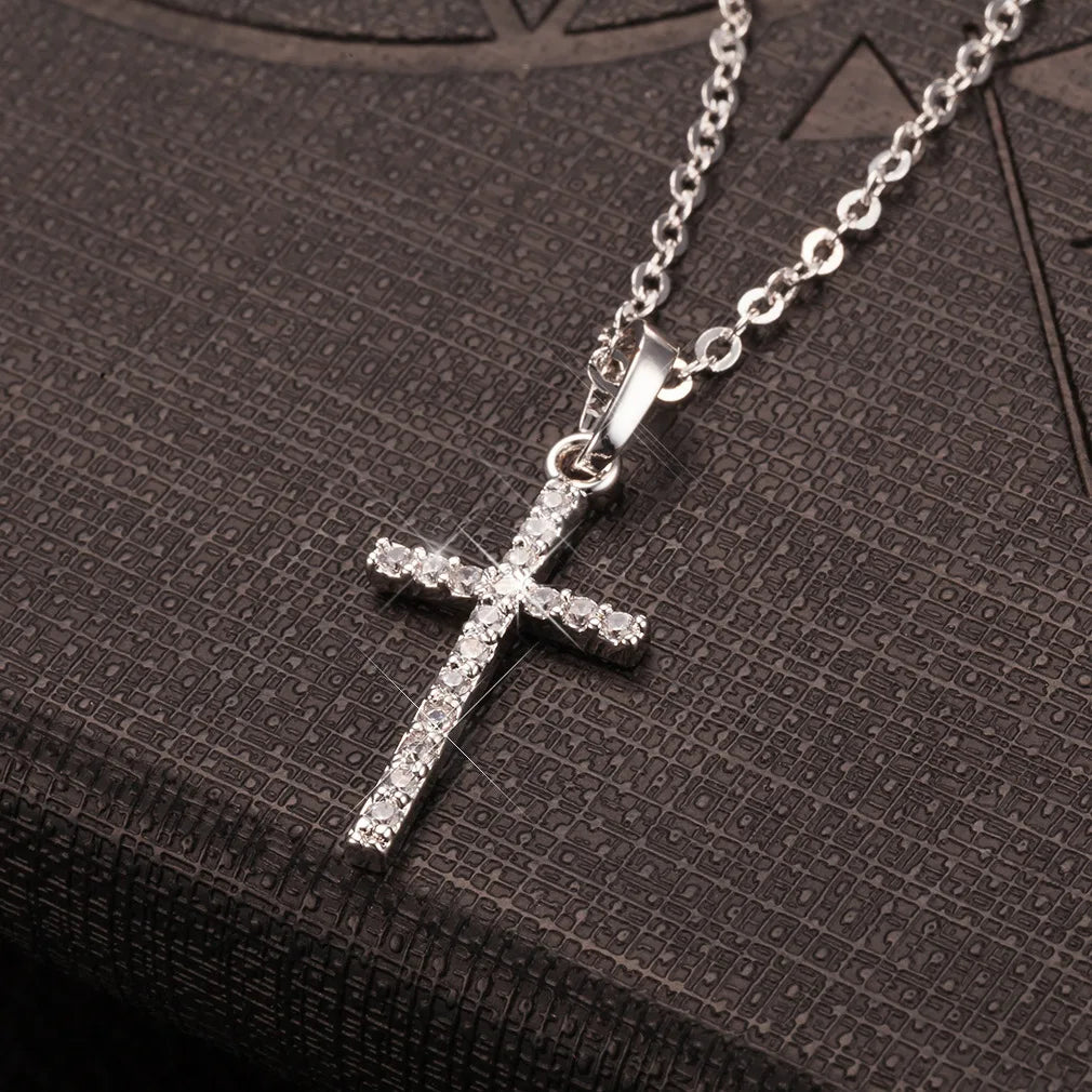 Zircon Cross Necklace