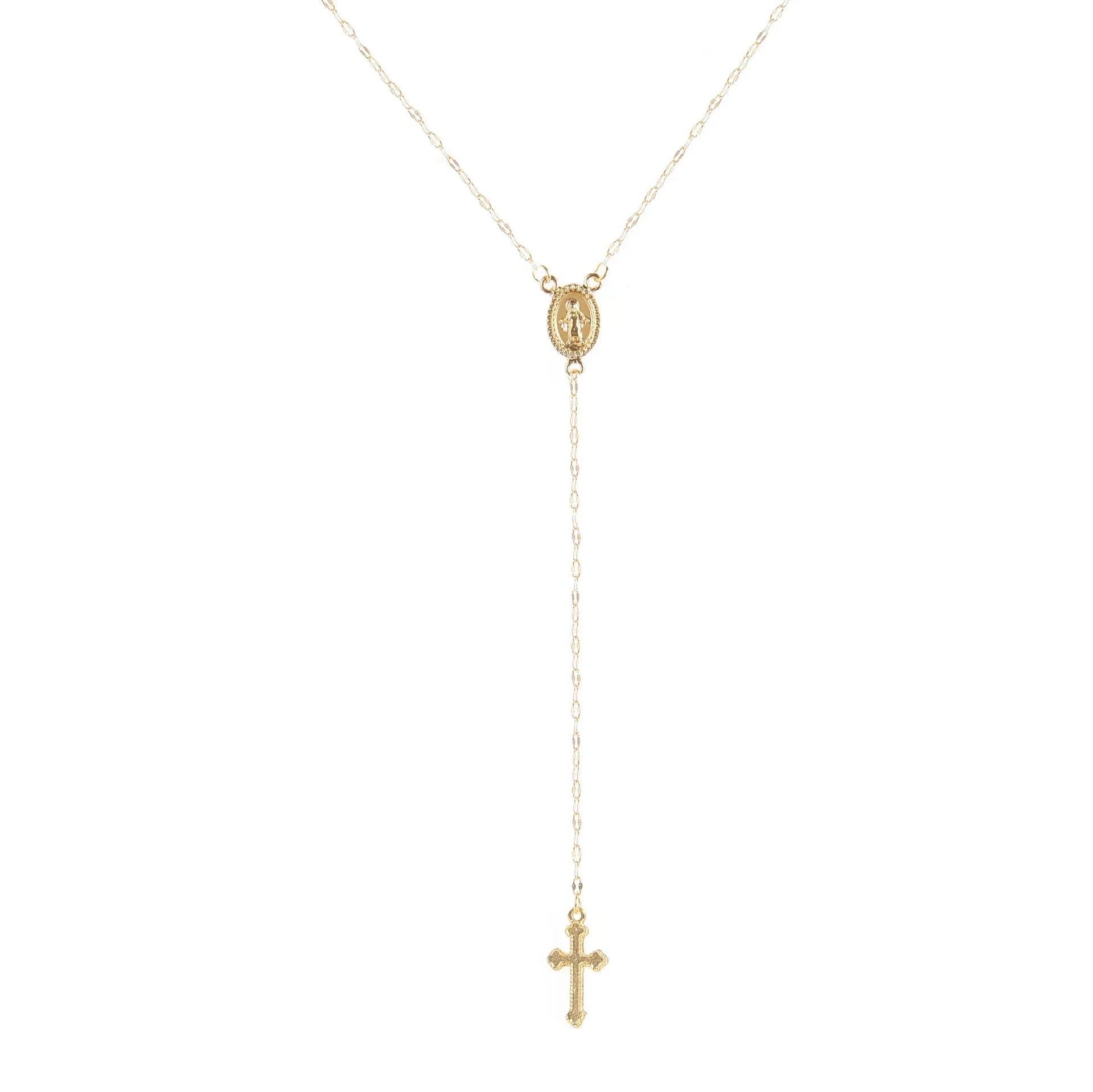Rosary Cross Necklace