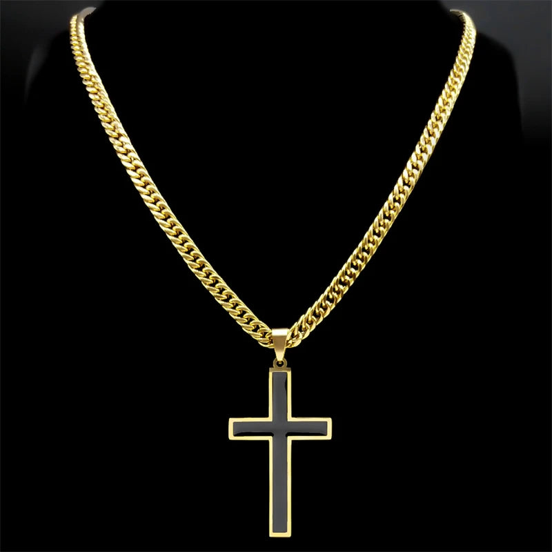 Black Cross Necklace