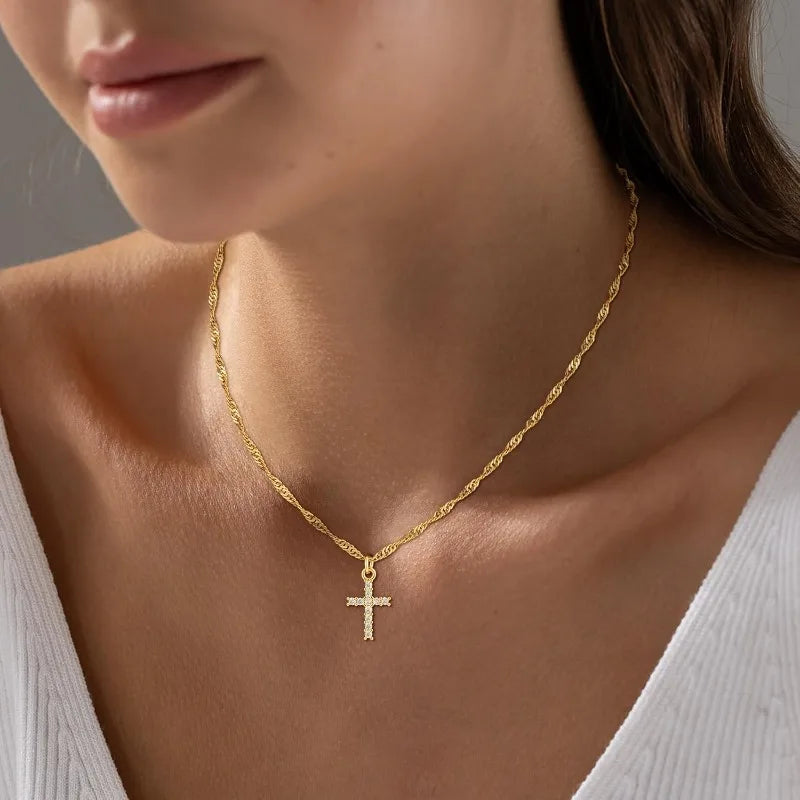 Gold Cross Necklace